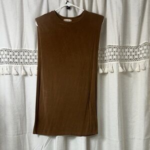 Altar'd State Brown Sleeveless Crewneck Tank